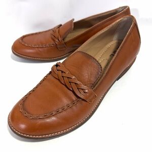 Earth Women’s Loafers 8.5 Brown Leather Moccasin Slip On Flats